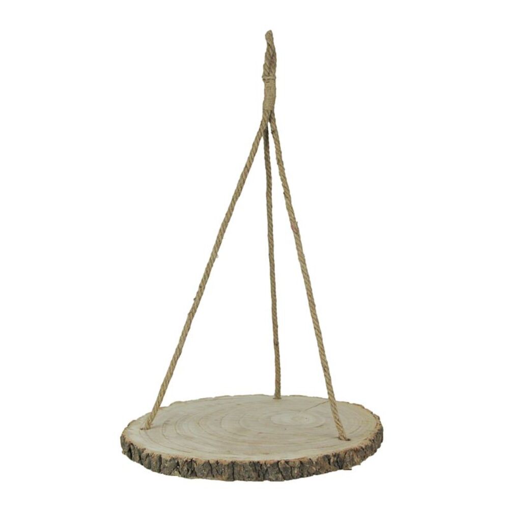 15.5 Inch Paulownia Wood Slab Hanging Tray Decorative Natural Bark Home Decor